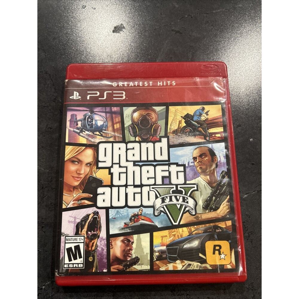 Grand Theft Auto V GTA 5 PS3 Greatest Hits - Good Condition - Working -